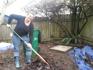 Almost done! And it's a good thing, too, because the debris can is almost full!